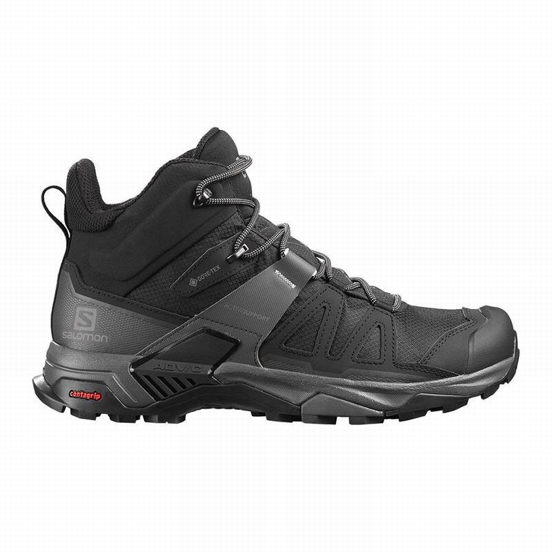 Salomon Israel X ULTRA 4 MID GORE-TEX - Mens Hiking Boots - Black/Blue (XKRU-62103)